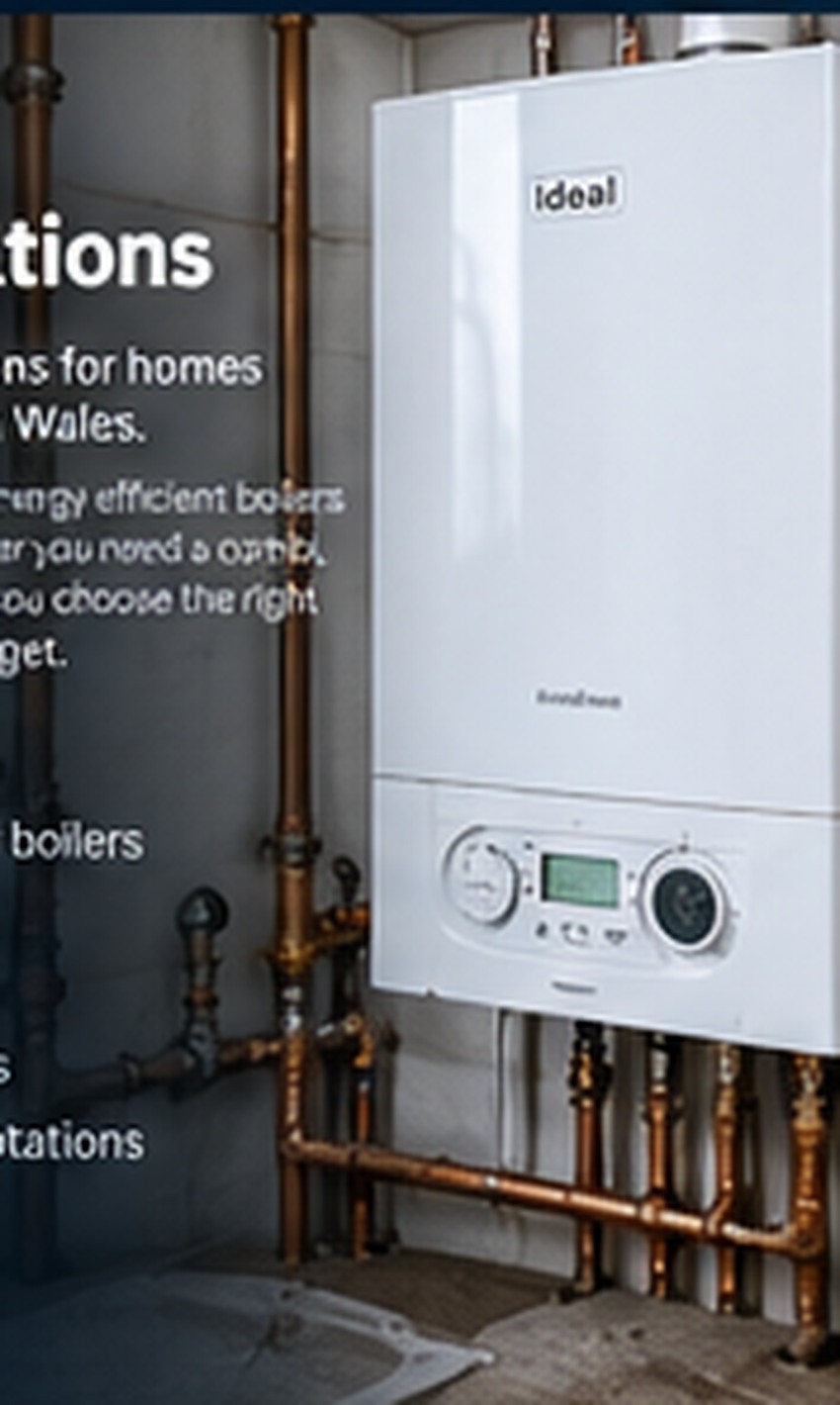 Modern wall-mounted boiler installation