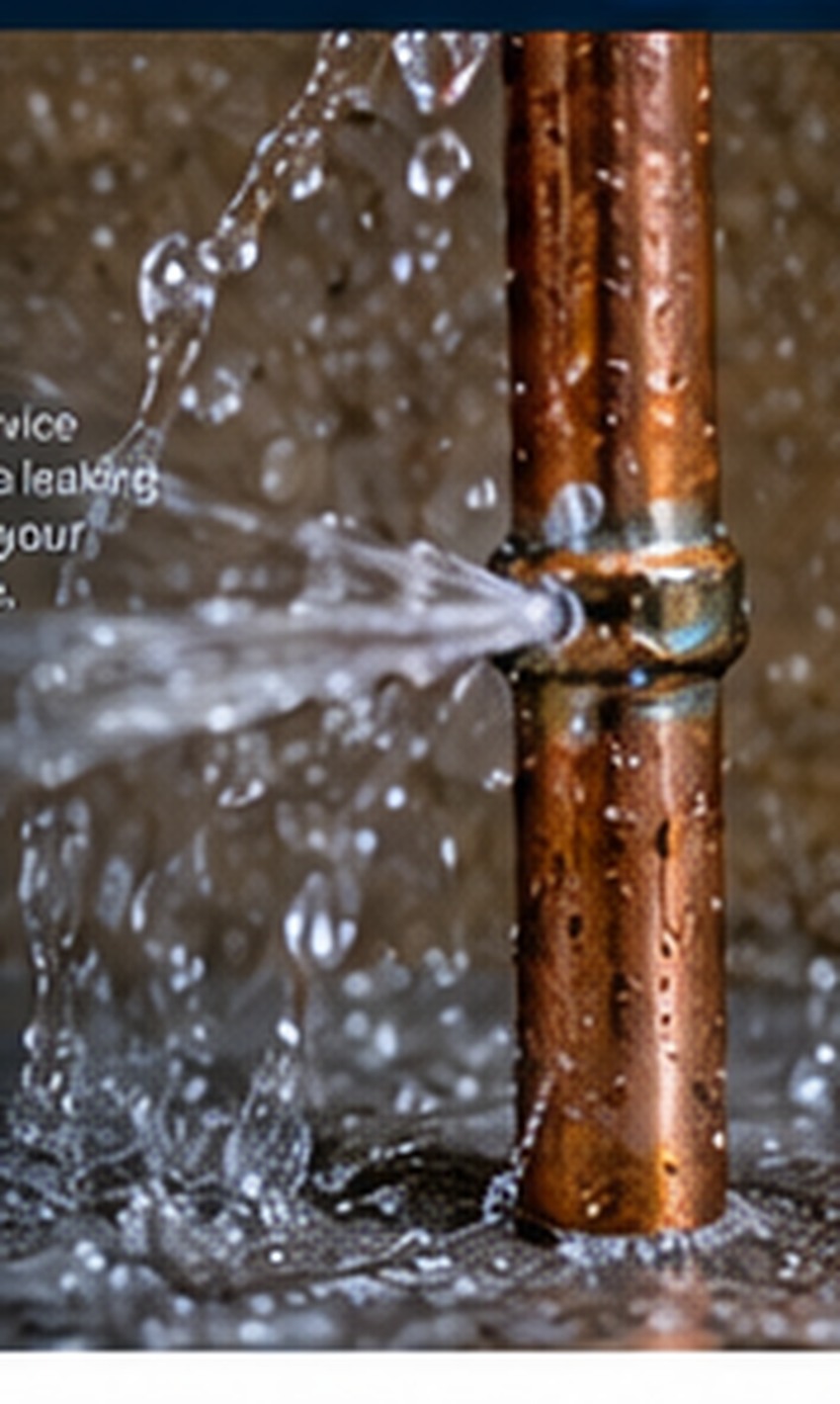 Water leaking from damaged plumbing pipework