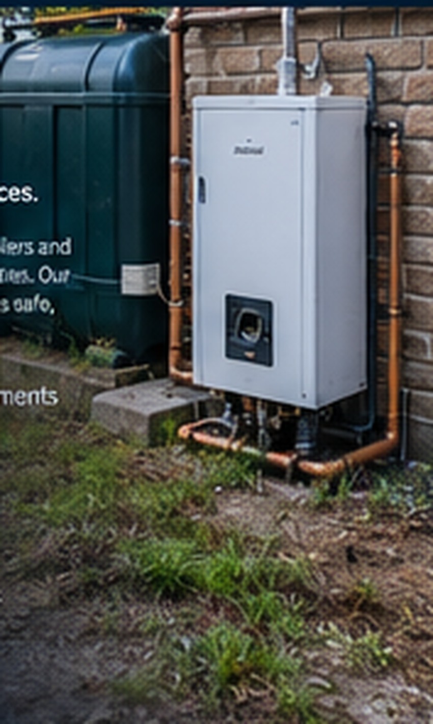 Domestic oil storage tank and external heating equipment